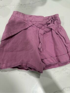Zara Lilac Tie-Front Casual Girls' Shorts